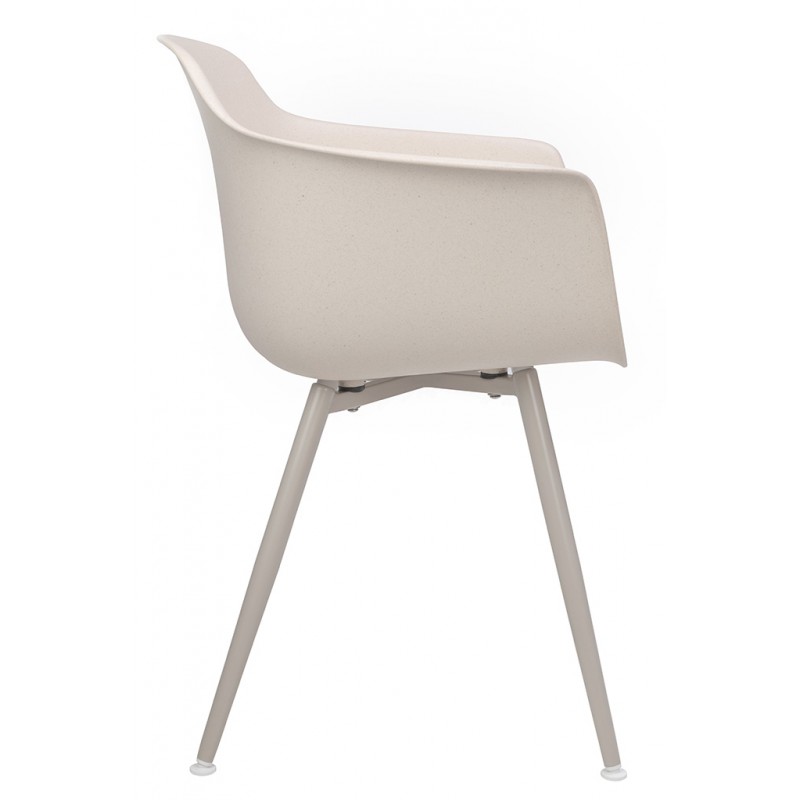 Krzesło ECMO beżowe - polipropylen, WPC