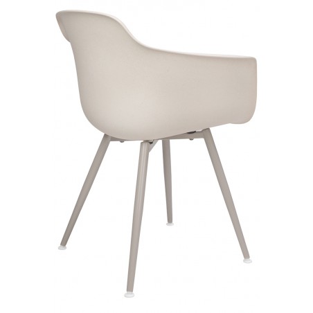 Krzesło ECMO beżowe - polipropylen, WPC