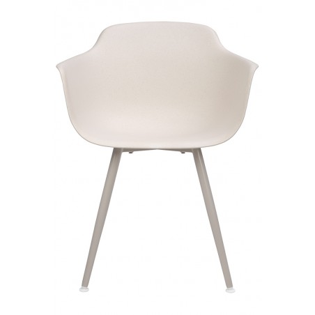 Krzesło ECMO beżowe - polipropylen, WPC