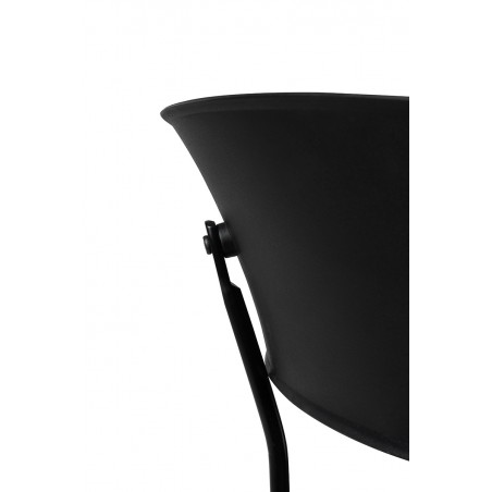 Krzesło JETT czarne - polipropylen, metal