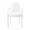 Krzesło LOUIS białe - poliwęglan