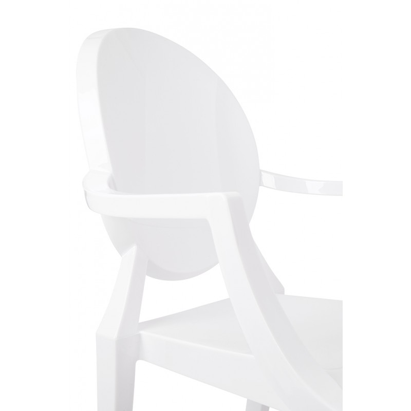 Krzesło LOUIS białe - poliwęglan