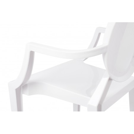 Krzesło LOUIS białe - poliwęglan