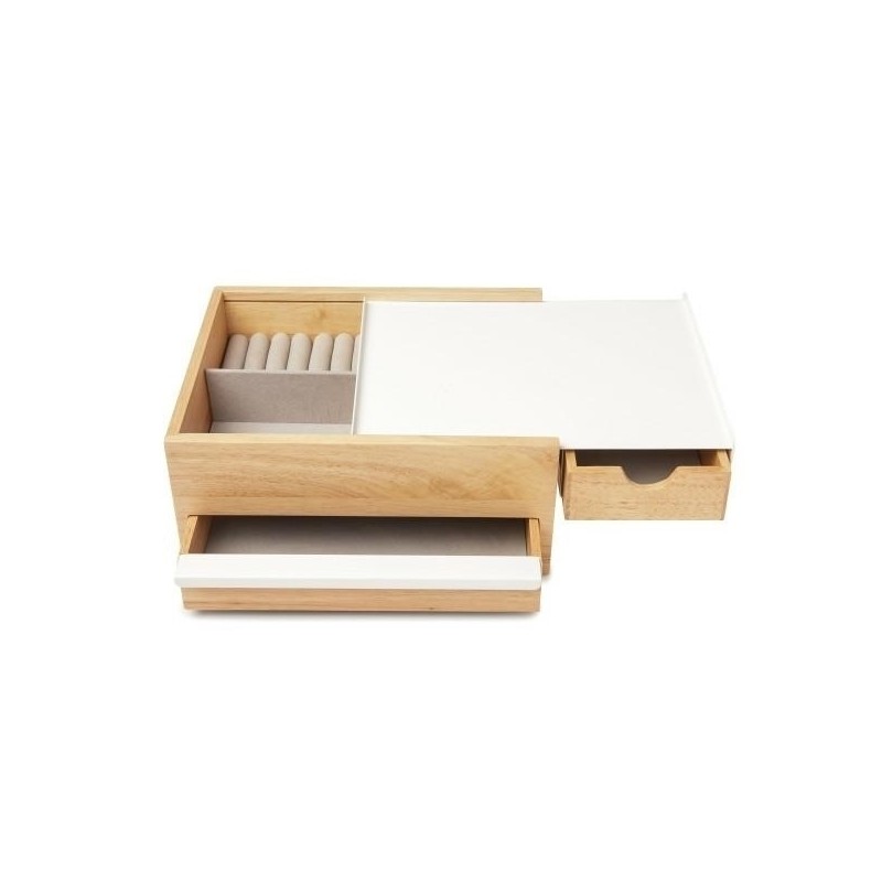 UMBRA pojemnik na biżuterię STOWIT -biały,natural