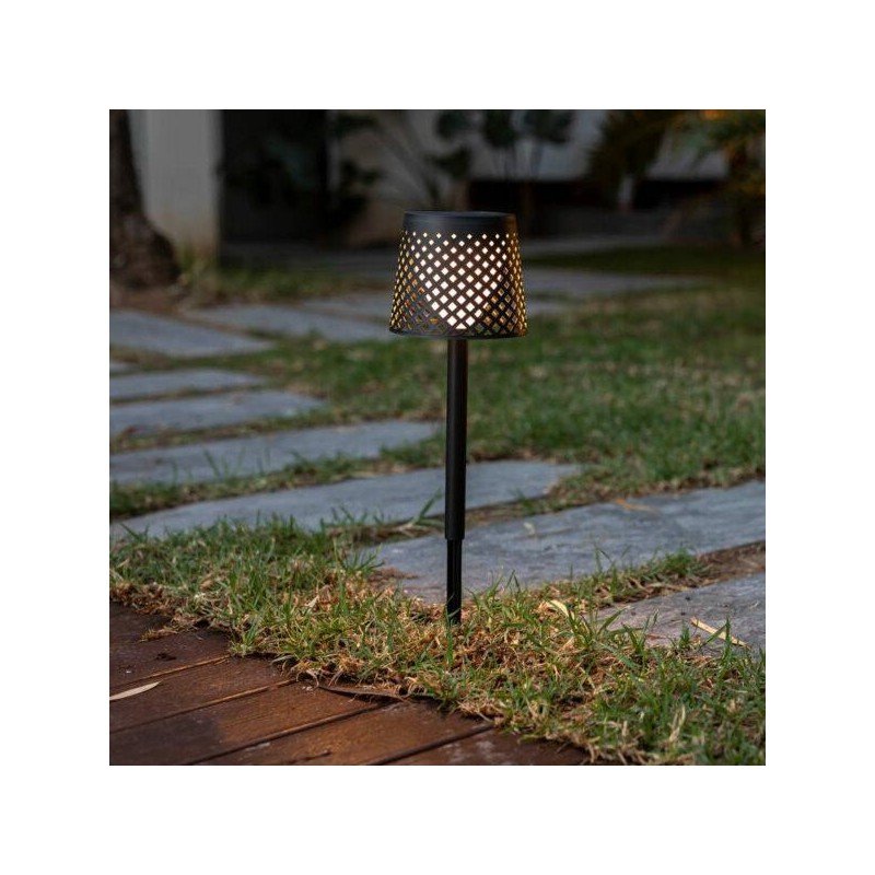 NEW GARDEN lampa ogrodowa GRETA SOLAR NEGRO 5in1 czarna - LED