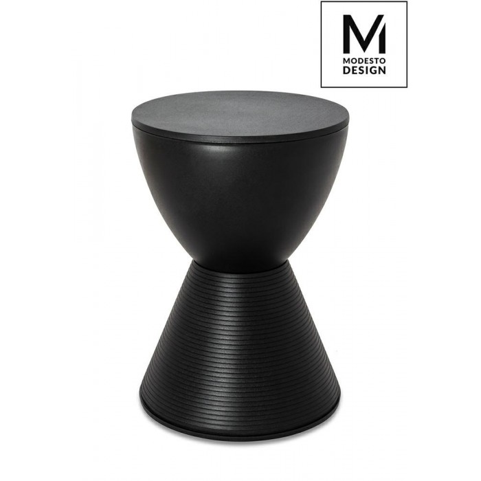 MODESTO stołek TAMBURO czarny - polipropylen