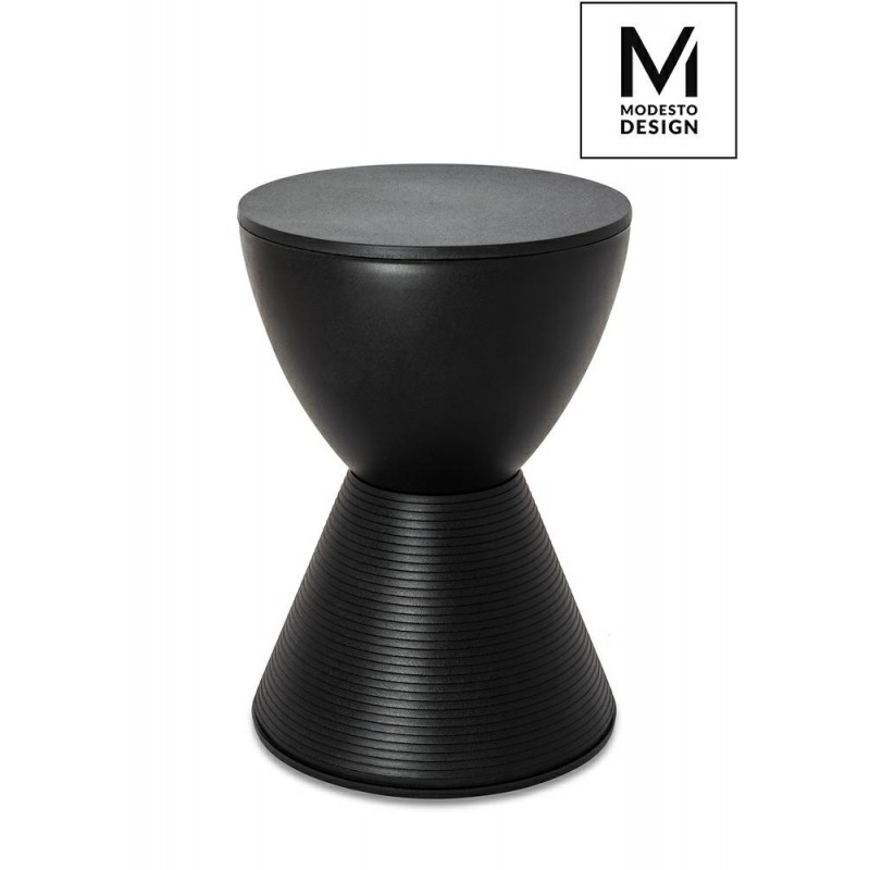 MODESTO stołek TAMBURO czarny - polipropylen