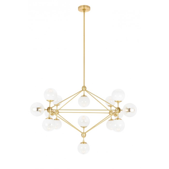 Lampa wisząca PLANETARIO 15 GOLD złota - klosze...