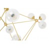 Lampa wisząca PLANETARIO 15 GOLD złota - klosze szronione