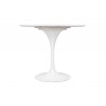 Stół TULIP MARBLE 90 CARRARA biały - blat okrągły marmurowy, metal