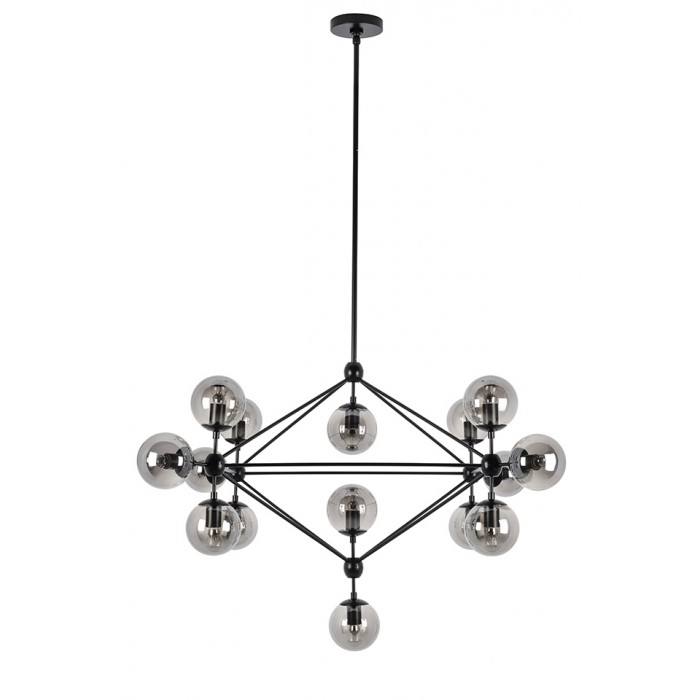 Lampa wisząca PLANETARIO 15 czarna - klosze...