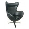Fotel EGG SZEROKI PU czarny