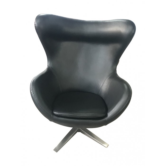 Fotel EGG SZEROKI PU czarny