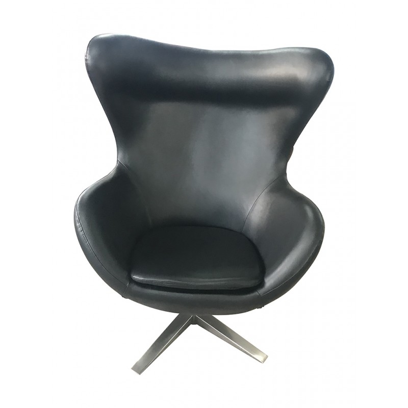 Fotel EGG SZEROKI PU czarny