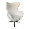 Fotel EGG SZEROKI PU biały
