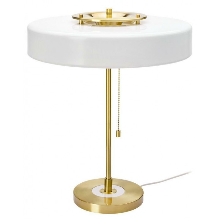 Lampa biurkowa ARTE biało-złota - aluminium, szkło