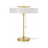 Lampa biurkowa ARTE biało-złota - aluminium, szkło