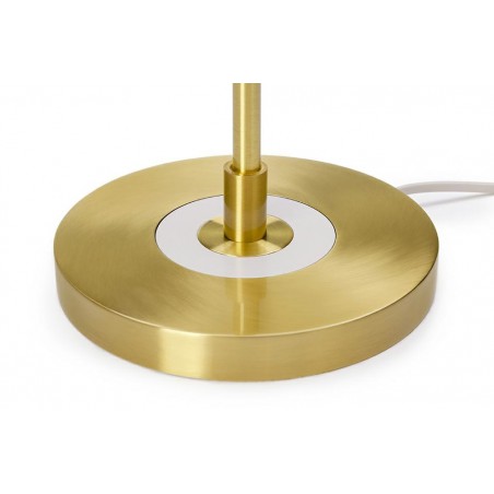 Lampa biurkowa ARTE biało-złota - aluminium, szkło