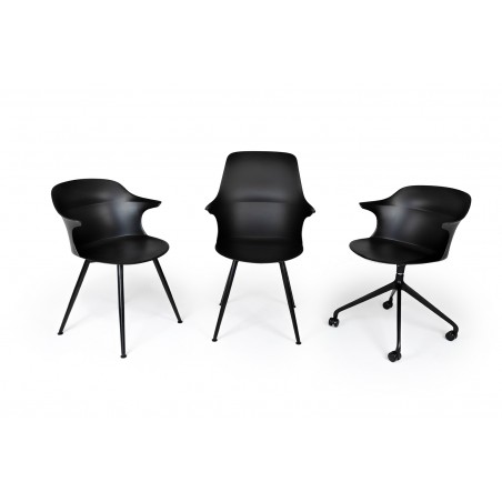 Krzesło biurowe obrotowe BRAZO czarne