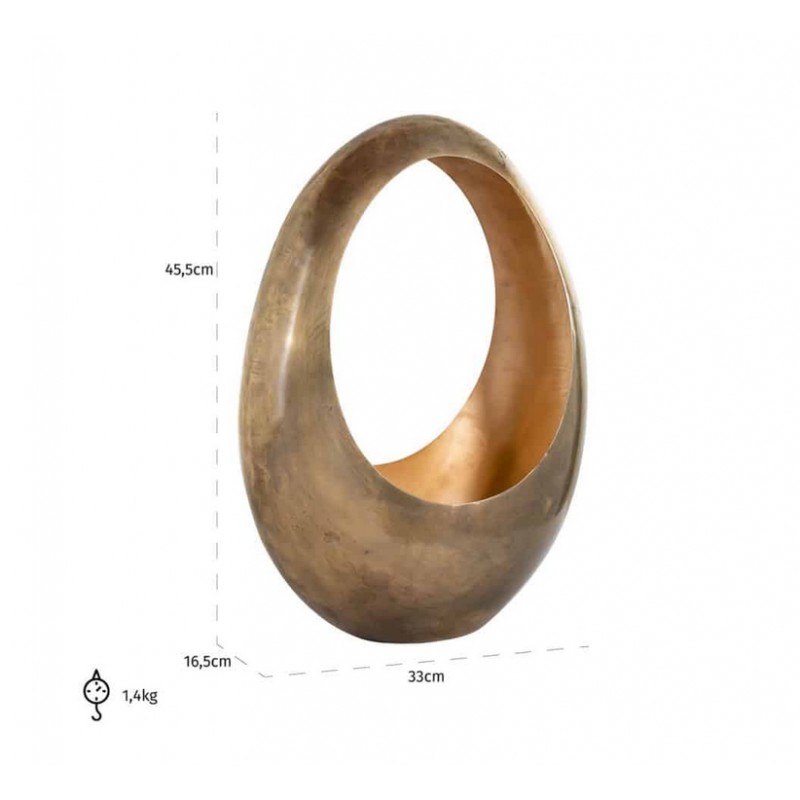 RICHMOND świecznik CASSIA GOLD MEDIUM złoty