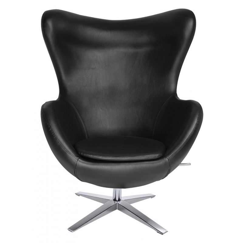 Fotel EGG SZEROKI PU czarny