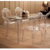 Stół KING 160 transparentny - poliwęglan, szkło hartowane