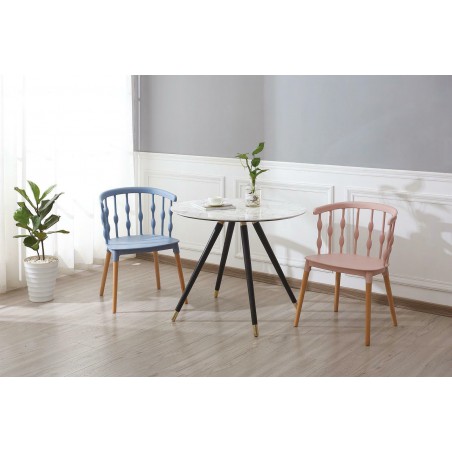 Stół PADRINO 90 - MDF, drewno, metal