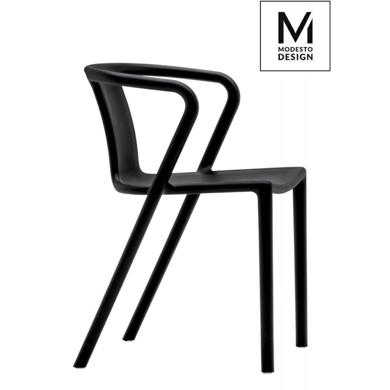 MODESTO krzesło AIR czarne - polipropylen