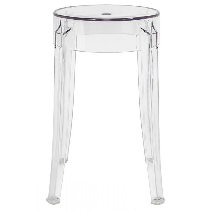 Stołek CHARLES 46 transparentny - poliwęglan