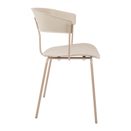 Krzesło JETT beżowe - polipropylen, metal