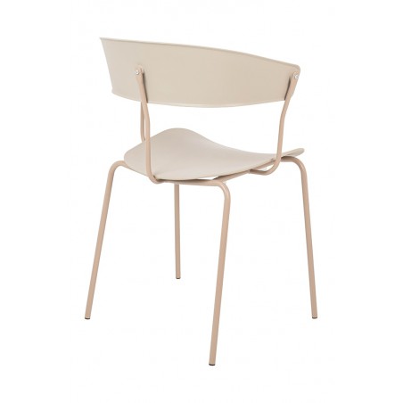 Krzesło JETT beżowe - polipropylen, metal