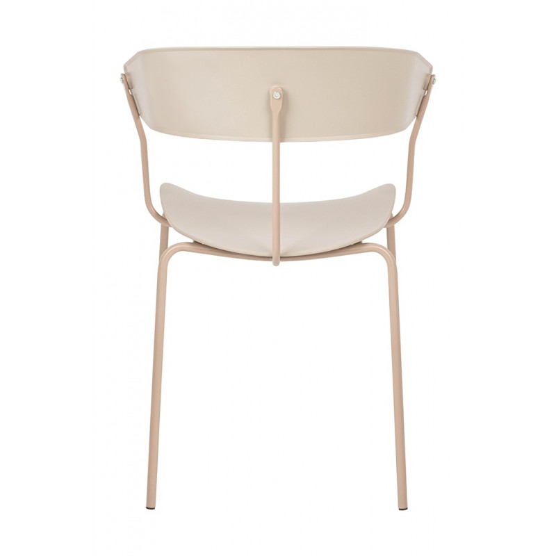 Krzesło JETT beżowe - polipropylen, metal