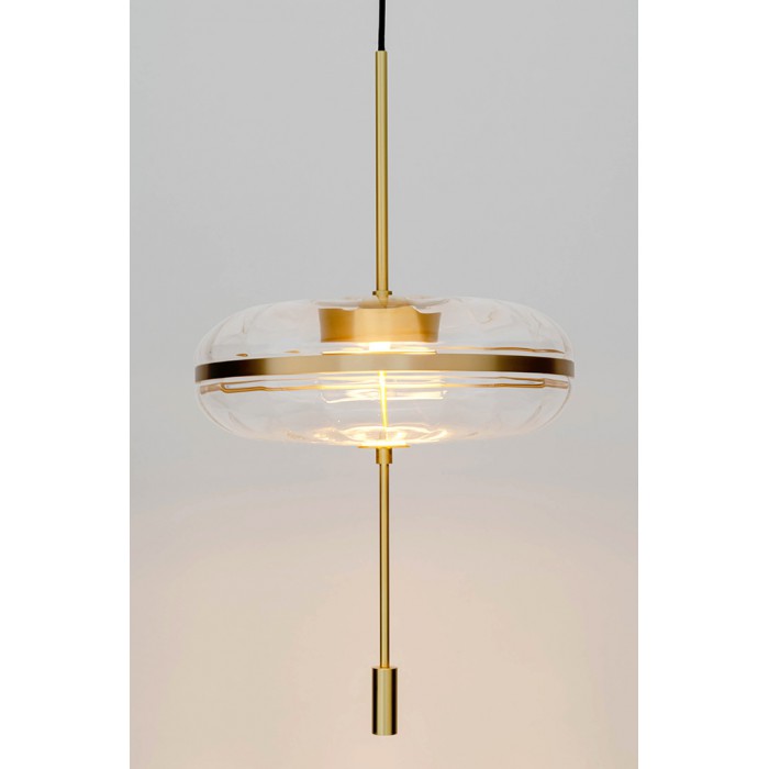 Lampa wisząca CHAPLIN 360 mosiądz - LED, szkło