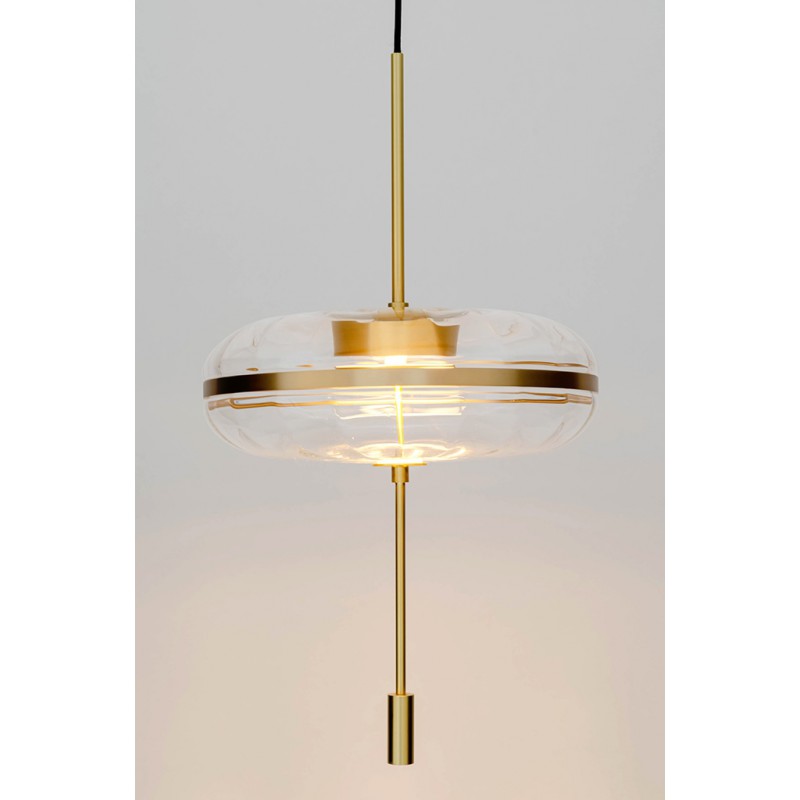 Lampa wisząca CHAPLIN 360 mosiądz - LED, szkło