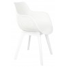 Krzesło LANDI białe - polipropylen
