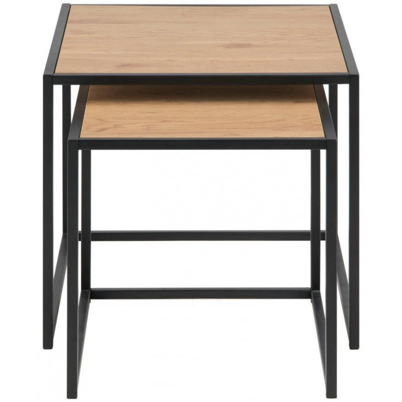 ACTONA zestaw stolików SEAFORD dąb - MDF, metal