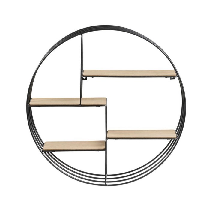 ACTONA półka DARKENBERG czarna - MDF, metal