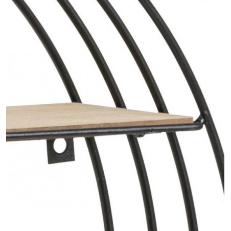 ACTONA półka DARKEBERG czarna - MDF, metal