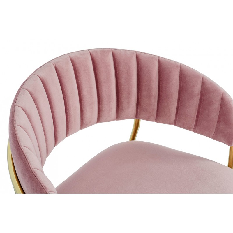 Hoker MARGO 65 brudny róż - welur, podstawa złota