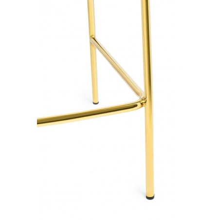 Hoker MARGO 65 ciemny szary - welur, podstawa złota