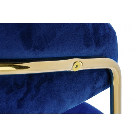 Hoker MARGO 65 ciemny niebieski - welur, podstawa złota