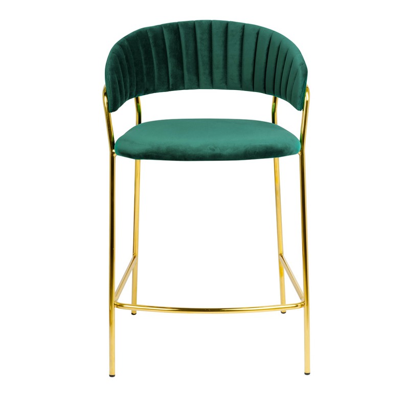 Hoker MARGO 65 ciemny zielony - welur, podstawa złota