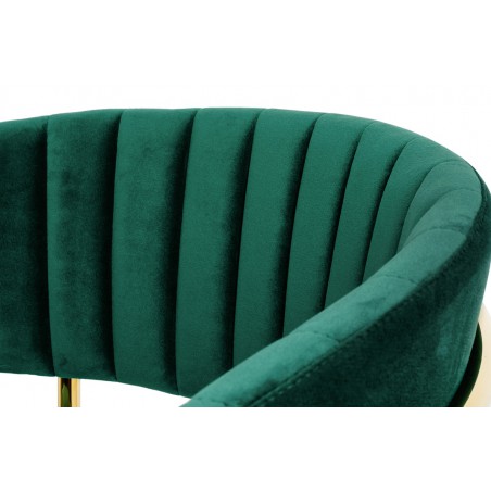 Hoker MARGO 65 ciemny zielony - welur, podstawa złota