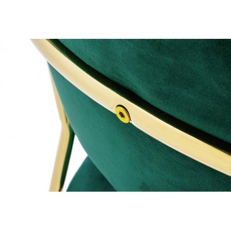 Hoker MARGO 65 ciemny zielony - welur, podstawa złota
