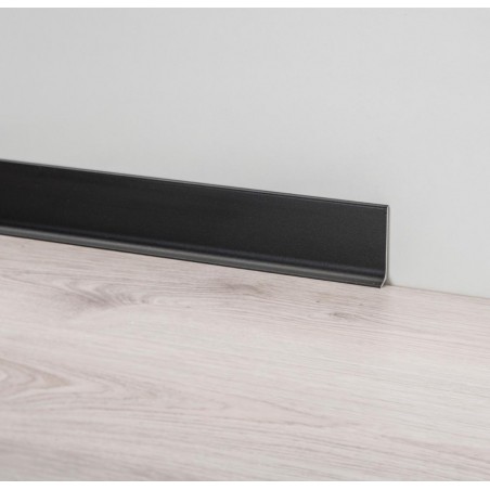 Listwa przypodłogowa aluminiowa czarna 90/6SF metal line Profilpas - cokół H6, 200 cm