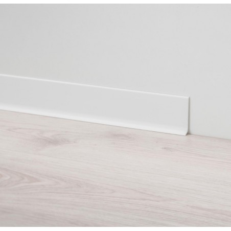 Listwa przypodłogowa aluminiowa biała matowa 90/6SF metal line Profilpas - cokół H6, 200 cm