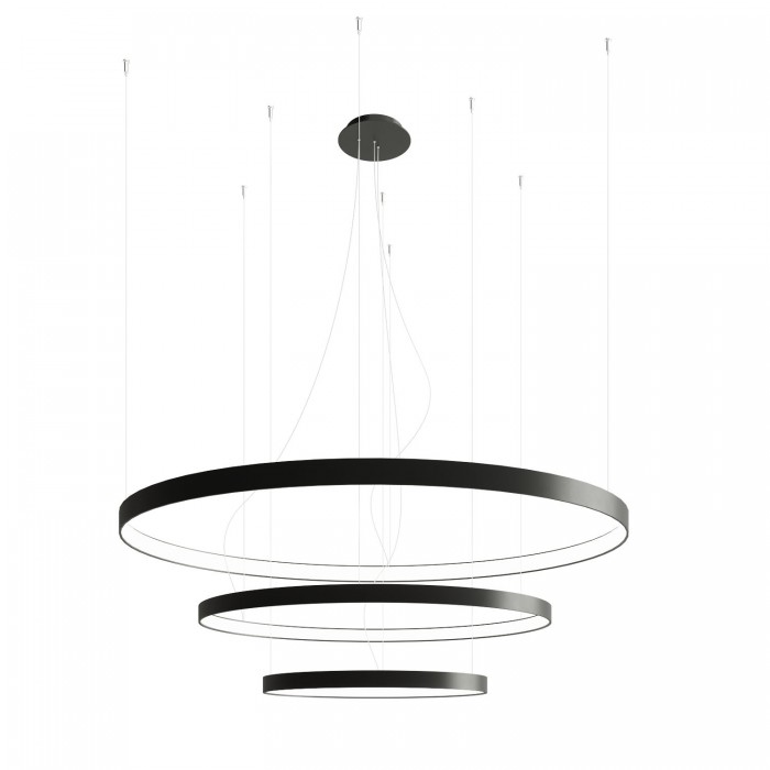 Żyrandol RIO 3 55/78/110 czarny LED 3000K Thoro