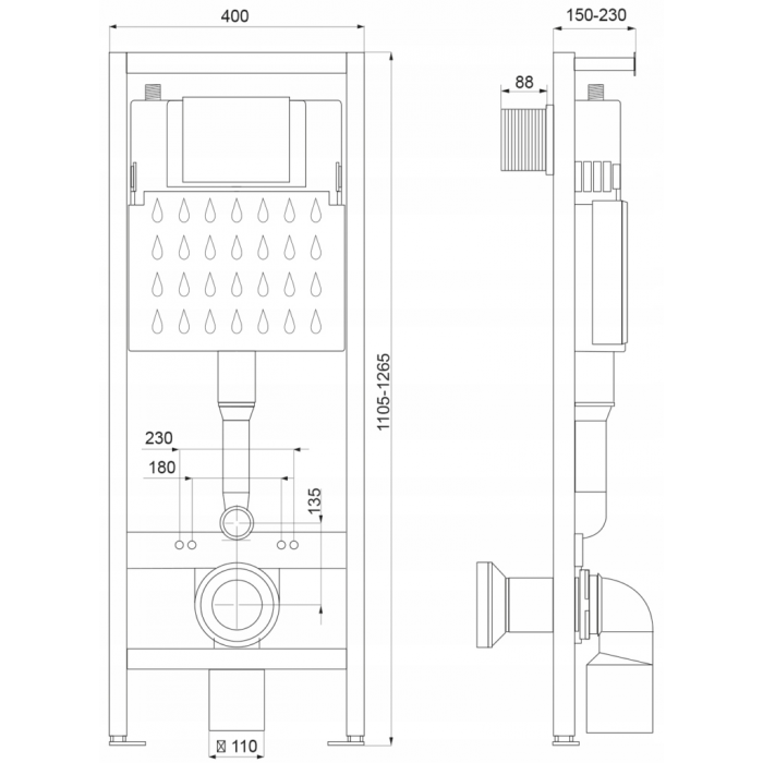 Stelaż WC Lavita 3w1 (przycisk chrom ver. 2),...