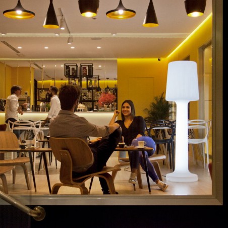 NEW GARDEN lampa ogrodowa CARMEN 165 B biała - LED, wbudowana bateria