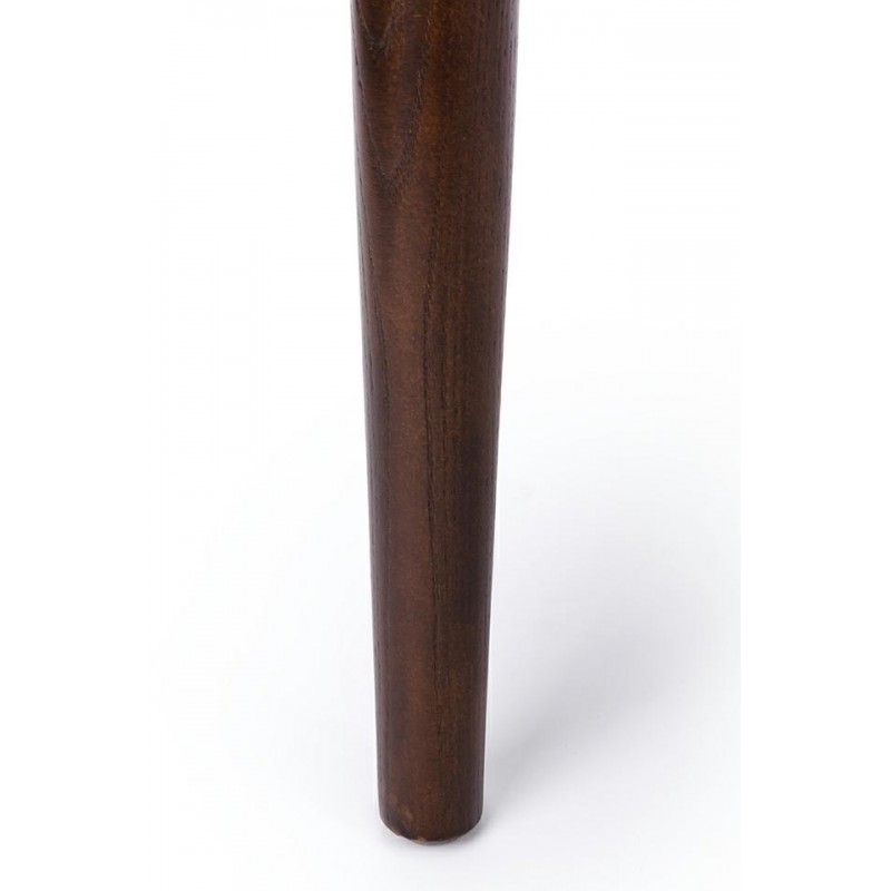 Krzesło KENNEDY ciemnobrązowe - drewno jesion, ekoskóra